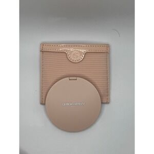Giorgio Armani Beauty Compact Mirror with LED Lights & Dust Bag Pink
